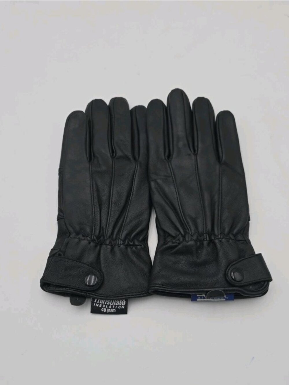 AJ Huntworth Black Leather Gloves Womens  Medium Thinsulate 40 gram Insulated